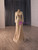 Champagne Gold Sequins Long Sleeve Prom Dress