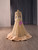 Champagne Gold Sequins Long Sleeve Prom Dress