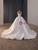 White Tulle Straps Pearls Wedding Dress