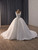 White Tulle Straps Pearls Wedding Dress