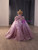 Pink Tulle Straps Sequins Bow Prom Dress