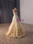 Yellow Tulle Sequins Off the Shoulder Prom Dress