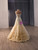 Yellow Tulle Sequins Off the Shoulder Prom Dress