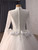 White Mermaid Lace Long Sleeve Wedding Dress With Detachable Train