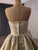 Yellow Green Satin One Shoulder Sequins Crystal Prom Dress