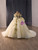Champagne Tulle Sequins Appliques Prom Dress
