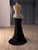Black Mermaid Strapless Beading Prom Dress