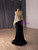 Black Mermaid Strapless Beading Prom Dress