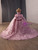 Pink Sequins Strapless Bow Prom Dress