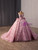 Pink Sequins Strapless Bow Prom Dress