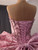 Pink Sequins Strapless Bow Prom Dress