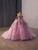 Pink Tulle Off the Shoulder Appliques Prom Dress