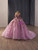 Pink Tulle Off the Shoulder Appliques Prom Dress