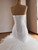 White Mermaid Strapless Pleats Wedding Dress