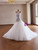 White Mermaid Tulle Halter Beading Wedding Dress
