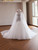 White Mermaid Tulle Halter Beading Wedding Dress