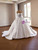 White Satin Long Sleeve Beading Wedding Dress