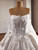 White Satin Long Sleeve Beading Wedding Dress