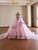 Pink Tulle Strapless Seuqins Prom Dress