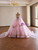 Pink Tulle Strapless Seuqins Prom Dress