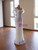 White Mermaid Sequins Pearls Wedding Dress