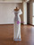 White Mermaid Sequins Pearls Wedding Dress