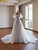 White Mermaid Sequins Pearls Wedding Dress