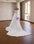 White Satin Strapless Pleats Beading Wedding Drss