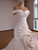 Ivory Mermaid Tulle Satin Pleats Wedding Dress