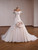 Ivory Mermaid Tulle Satin Pleats Wedding Dress