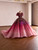 Burgundy Gradient Color Sequins Prom Dress