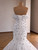 White Mermaid Tulle Beading Wedding Dress