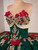 Green Tulle Sequins Appliques Long Sleeve Prom Dress