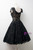 A-line Black Lace O-neck Backless Homecoming Dress