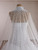 White Mermaid Tulle Strapless Pearls Wedding Dress