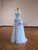 Light Blue Tulle Pleats Beading Prom Dress