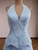 Light Blue Tulle Pleats Beading Prom Dress