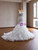 White Mermaid Tulle Sequins Flower Wedding Dress