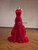 Red Mermaid Backless Beading Prom Dress
