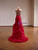 Red Mermaid Backless Beading Prom Dress