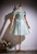 Green Satin Off the Shoulder Beading Homecoming Dress