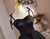 Black Tulle Spaghetti Straps Prom Dress