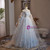 Light Blue Tulle Butterfly Prom Dress