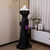 Black Mermaid Satin Off the Shoulder Pleats Prom Dress