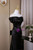 Black Mermaid Satin Off the Shoulder Pleats Prom Dress