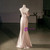 Champagne Satin Pleats Prom Dress