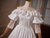 White Satin Short Sleeve Wedding Dress