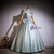Green Satin Off the Shoulder Pleats Quinceanera Dress