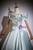 Green Satin Off the Shoulder Pleats Quinceanera Dress