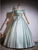 Green Satin Off the Shoulder Pleats Quinceanera Dress
